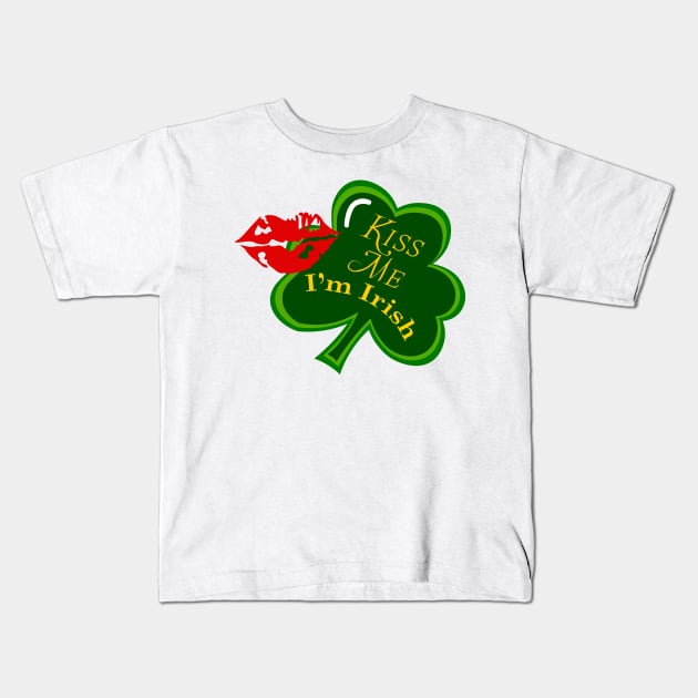 Kiss me i am irish Kids T-Shirt by  Memosh Everything 